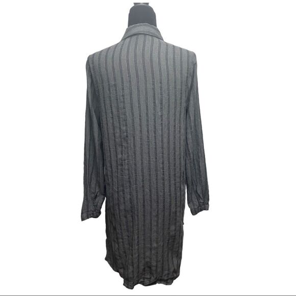 Anthropologie Cloth & Stone Grey Striped Tunic - Picture 3 of 9